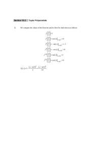 Computing Values of Function and Derivatives using Taylor Series: sin(x) and cos(x) - Prof