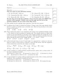Final Exam with Answers - University Physics I | PHY 205 | Exams ...