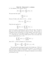 Theory of Probability - Assignment 2 with Solutions | MATH 464 - Docsity