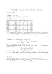 Practice Final Exam with Solutions - Discrete Mathematics | MATH 2200 ...