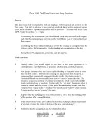 Review of Final Exam - General Chemistry Laboratory II | CHEM 30AL ...