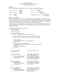 2 Questions On Computer Programming Ii With Solution Quiz Csc 2 Docsity