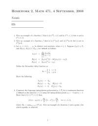 Numerical Analysis - Homework 2 with Solutions | MATH 471 - Docsity