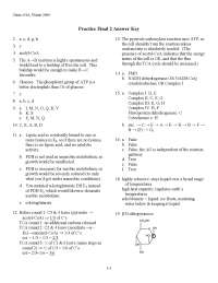 Final Exam 2 with Answer Key - Introduction to Biochemistry | CHEM 153A ...