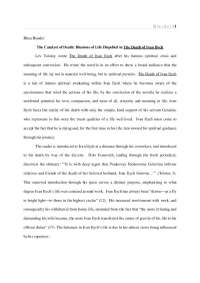 The Catalyst of Death: Illusions of Life Dispelled in The Death of Ivan IIych | GERMAN 0270