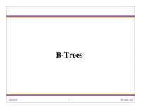 Lecture Slides on B-Trees - Advanced Data Structures | CSC 3102 - Docsity