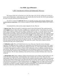 Introduction to Rocks and Sedimentary Processes | GEO 302D