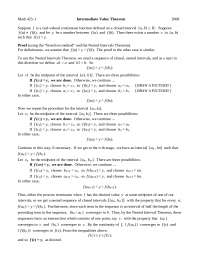 Lecture Notes on Intermediate Value Theorem | MATH 425A - Docsity