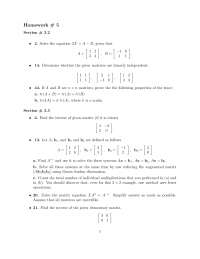 Homework 5 for Introduction to Linear Algebra | MATH 215 - Docsity