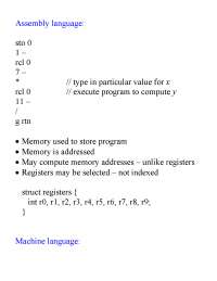 Assembly Language, Machine Language | CSC 3210 - Docsity