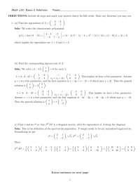 Matrix Analysis - Exam 2 Questions with Solutions | MATH 410 - Docsity