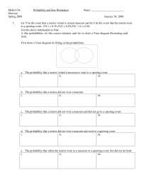 Probability and Sets Worksheet - Business Mathematics I | MATH 115A ...