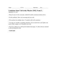 General Physics for Technical Students - Exam 1 Problems | PHYS 2102 ...