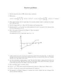 Differential and Integral Calculus Problems Practice for Exams | M 408C ...