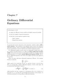 Ordinary Differential Equations - Computational Physics | PHYS 305 ...