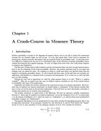A Crash Course Theory In Measure Theory Study Guide Math 6040 Docsity