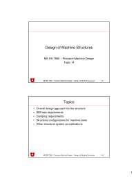 Design of Machine Structures - Lecture Slides | ME EN 7960 | Study ...
