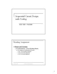 Sequential Circuit Design with Verilog - Lecture Slides | MCDB 152 ...