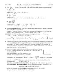 3 Practice Questions Resolution for Exam 3 - Elements of Calculus ...