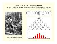 Defects and Diffusion in Solids - Lecture Notes | Phys 188 - Docsity