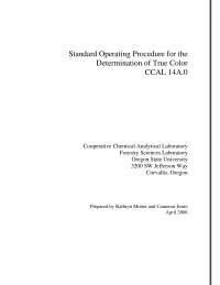 Standard Operating Procedure for the Determination of True Color | FOR ...