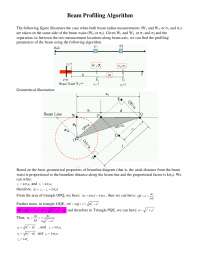 Beam Profiling Algorithm - Advanced Optics Laboratory | OPTI 471A - Docsity