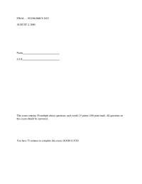 Past Final Exam with Solutions - Principles of Microeconomics | ECO ...