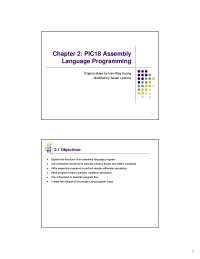 Assembly Language Programming - Lecture Slides | ECE 372 - Docsity