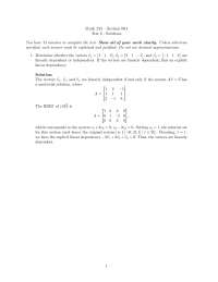 Test 2 with Solution for Introduction to Linear Algebra | MATH 215 ...