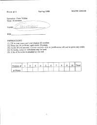 10 Problems with Resolutions on Calculus II - Examination 1 | MATH 1220 ...