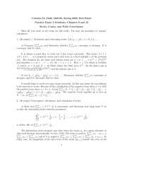 Practice Examination 3 Solutions - Calculus II | MATH 1220 - Docsity