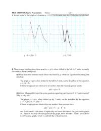 Calculus Preparation - Questions with Answer for Exam | MATH 120R - Docsity
