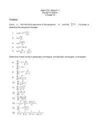 Review Problem Midterm 3 for Calculus II | MATH 1220 - Docsity