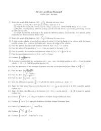 Review Problems for Examination 2 - Calculus I | MATH 1210 - Docsity