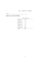 Exam 4 Solution - Applied Statistics I - Fall 2003 | MATH 3070 - Docsity