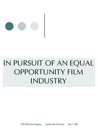 Equal Opportunity in Film Industry: An Analysis of Roles for African Americans and Latinos