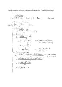 Questions with Solutions on Precalculus - Review Sheet | MAT 170