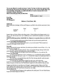 Midterm Exam 1 with Answers - International Trade and Finance | ECON 464