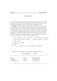 Homework 3 with Answer Key for Introduction to Biostatistics | STAT 541
