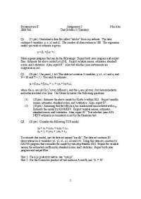 7 Questions on Econometrics II - Assignment 2 | ECN 726