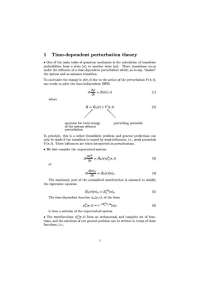 Time Dependent Perturbation Theory - Lecture notes | EEE 434