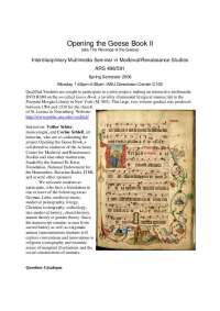 Exploring Interdisciplinary Multimedia Seminar on 16th-Century Manuscript - Prof. Corine S
