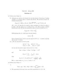 Math 431 Spring 2008 - Probability Theory Solutions