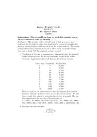 Final Exam Practice Test - Answer Key - Calculus w/Analytic Geometry II | MAT 271