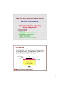 Introduction, MOS Capacitor Electrostatics | EEE 531