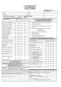 RN-BSN Checksheet for Arizona State University College of Nursing 2005-2006