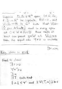 Notes on Instability - Differential Equations | MAT 475
