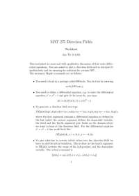 Direction Fields - Modern Differential Equations | MAT 275