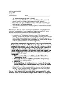 Sample Midterm Examination 1 with Solutions - Public Finance | ECON 344