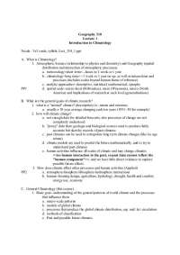 Lecture Notes on Introduction to Climatology | GEOG 310